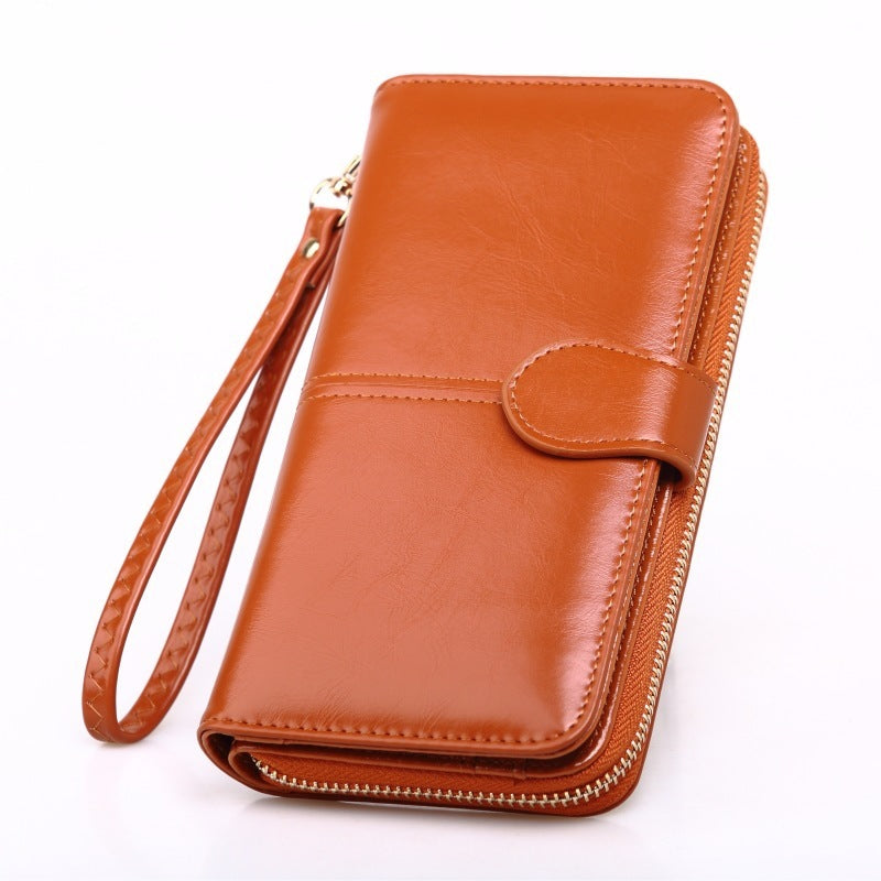Hot Sale Zipper Long Wallet Coin Purse Leather Women 1615101824633