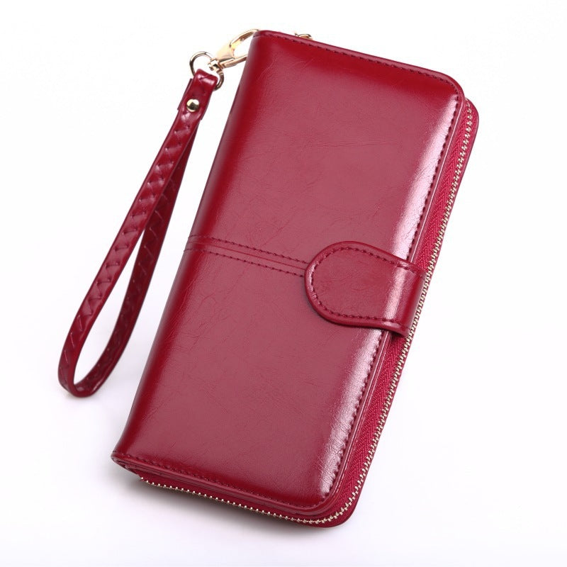 Hot Sale Zipper Long Wallet Coin Purse Leather Women 1615101824872