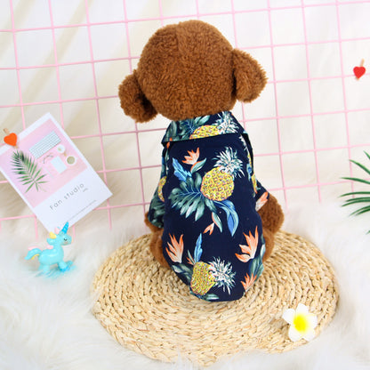 Hawaiian Teddy Small Dog Dog Shirt Cloth Cat Clothes 1615117581465