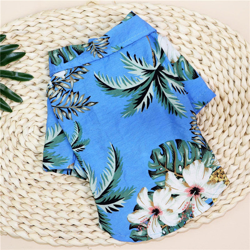 Hawaiian Teddy Small Dog Dog Shirt Cloth Cat Clothes 1615117581480