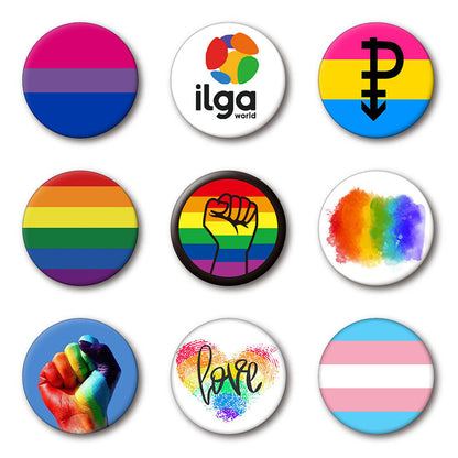 Rainbow Badge Anti-Discrimination Medal Gay Marriage Equality Sign Jewelry Brooch 1615171100268