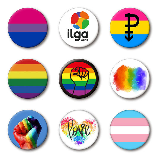 Rainbow Badge Anti-Discrimination Medal Gay Marriage Equality Sign Jewelry Brooch 1615171100268