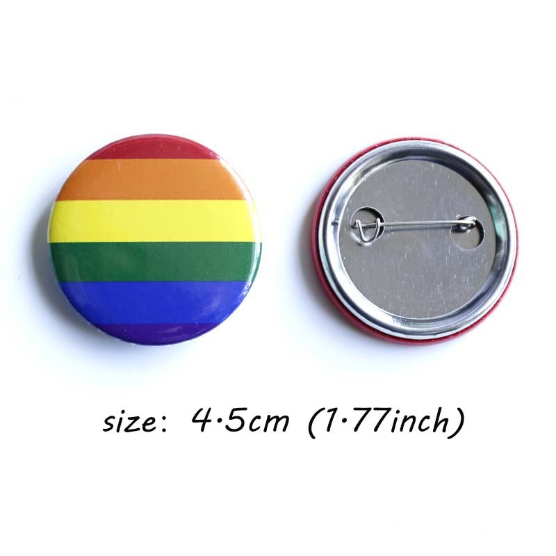 Rainbow Badge Anti-Discrimination Medal Gay Marriage Equality Sign Jewelry Brooch 1615171100270