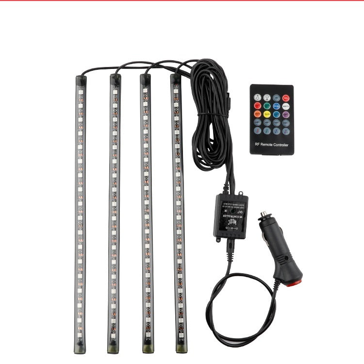 Automotive atmosphere One to four lights Remote 4x9 LED atmosphere lamp Indoor foot lamp 1615190956378