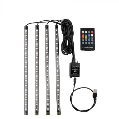 Automotive atmosphere One to four lights Remote 4x9 LED atmosphere lamp Indoor foot lamp 1615190956401