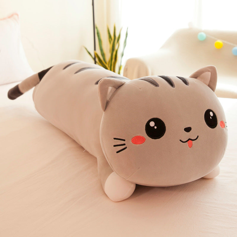Foreign Trade Export Plush Toy Online Store Lying Down Happy Cat Pillow 1615252457134