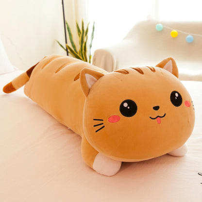 Foreign Trade Export Plush Toy Online Store Lying Down Happy Cat Pillow 1615252457149
