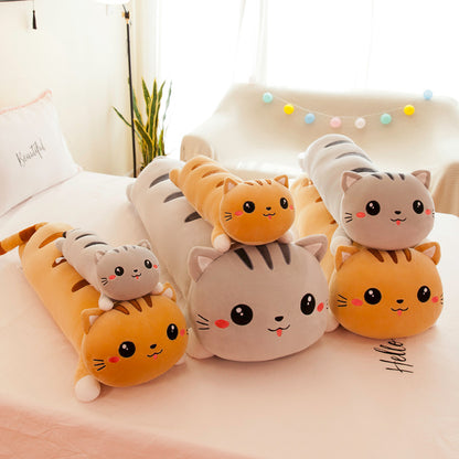 Foreign Trade Export Plush Toy Online Store Lying Down Happy Cat Pillow 1615252457150