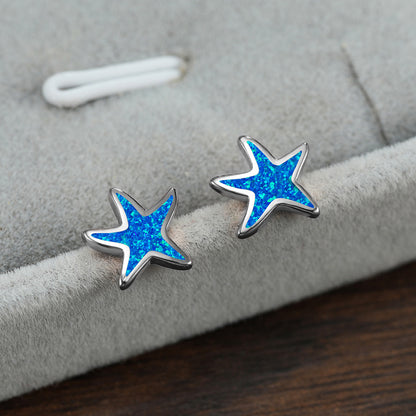 Simple Fresh And Sweet Opal Starfish Earrings 1615269672076