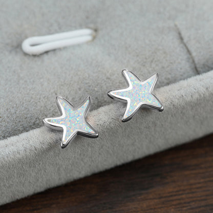 Simple Fresh And Sweet Opal Starfish Earrings 1615269672079