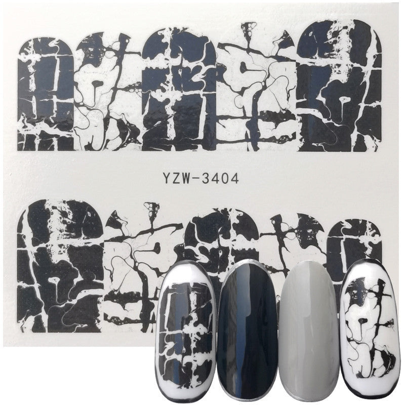 Geometric Line Smiley Cactus Cute Nail Art Sticker 1615285857374