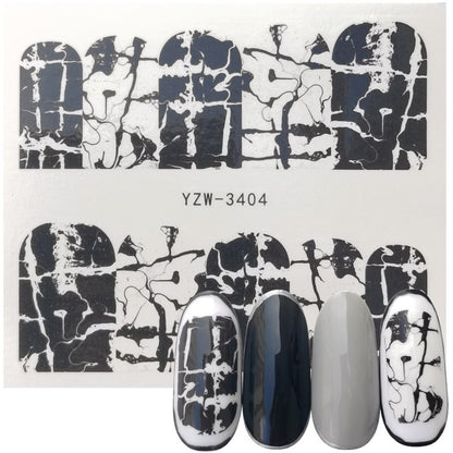 Geometric Line Smiley Cactus Cute Nail Art Sticker 1615285857374