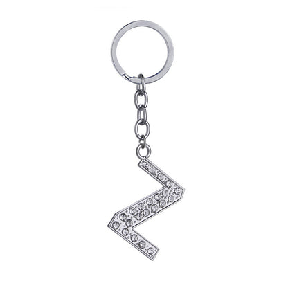 26 English Letter Keychain Creative Zinc Alloy Diamond Key Pendant - HD Wireless Product #27