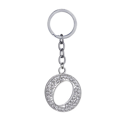 26 English Letter Keychain Creative Zinc Alloy Diamond Key Pendant - HD Wireless Product #16