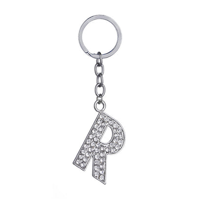 26 English Letter Keychain Creative Zinc Alloy Diamond Key Pendant - HD Wireless Product #19
