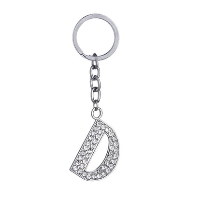 26 English Letter Keychain Creative Zinc Alloy Diamond Key Pendant - HD Wireless Product #5