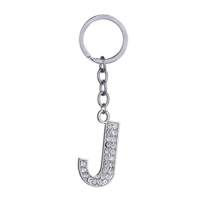 26 English Letter Keychain Creative Zinc Alloy Diamond Key Pendant - HD Wireless Product #11