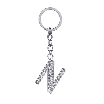 26 English Letter Keychain Creative Zinc Alloy Diamond Key Pendant - HD Wireless Product #15