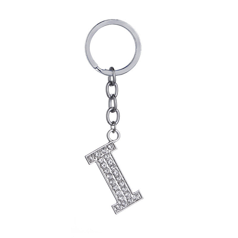 26 English Letter Keychain Creative Zinc Alloy Diamond Key Pendant - HD Wireless Product #10
