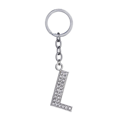 26 English Letter Keychain Creative Zinc Alloy Diamond Key Pendant - HD Wireless Product #13