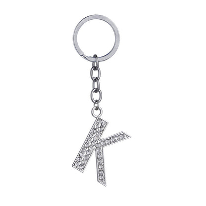 26 English Letter Keychain Creative Zinc Alloy Diamond Key Pendant - HD Wireless Product #12