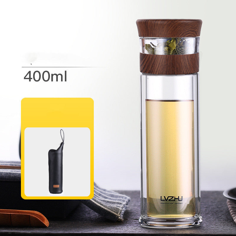 Double-Layer Glass Men's Household Drinking Water Filter Water Cup 1615374056816
