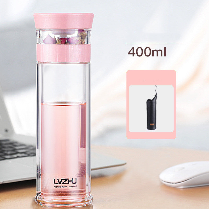 Double-Layer Glass Men's Household Drinking Water Filter Water Cup 1615374056820