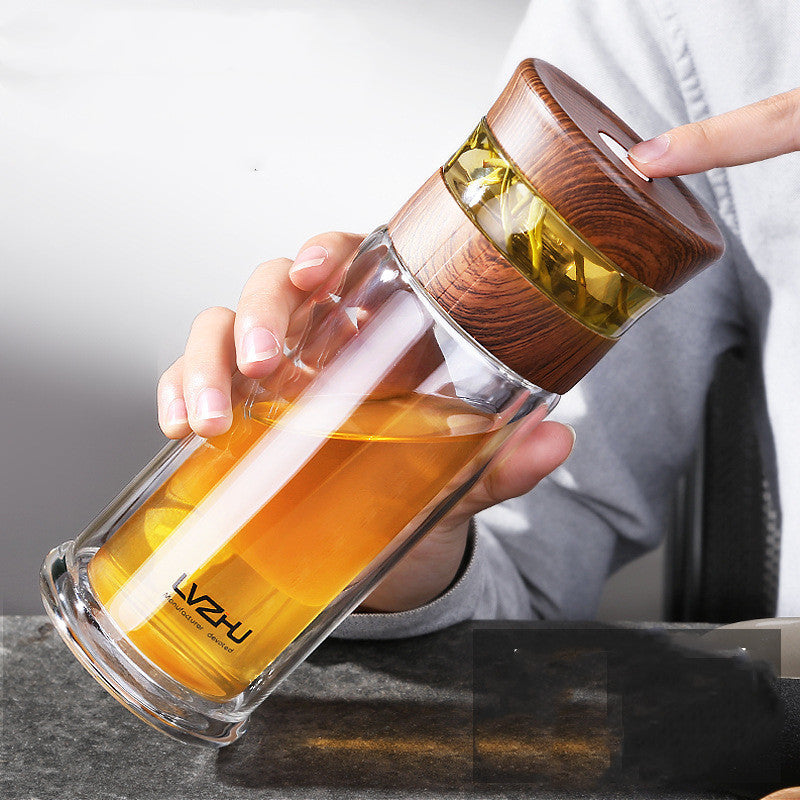 Double-Layer Glass Men's Household Drinking Water Filter Water Cup 1615374056875