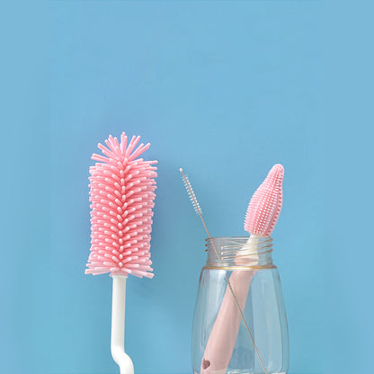 Baby Silicone Baby Bottle Brush Straw Scrubbing Baby Bottle Brush Cleaning 1615511656243