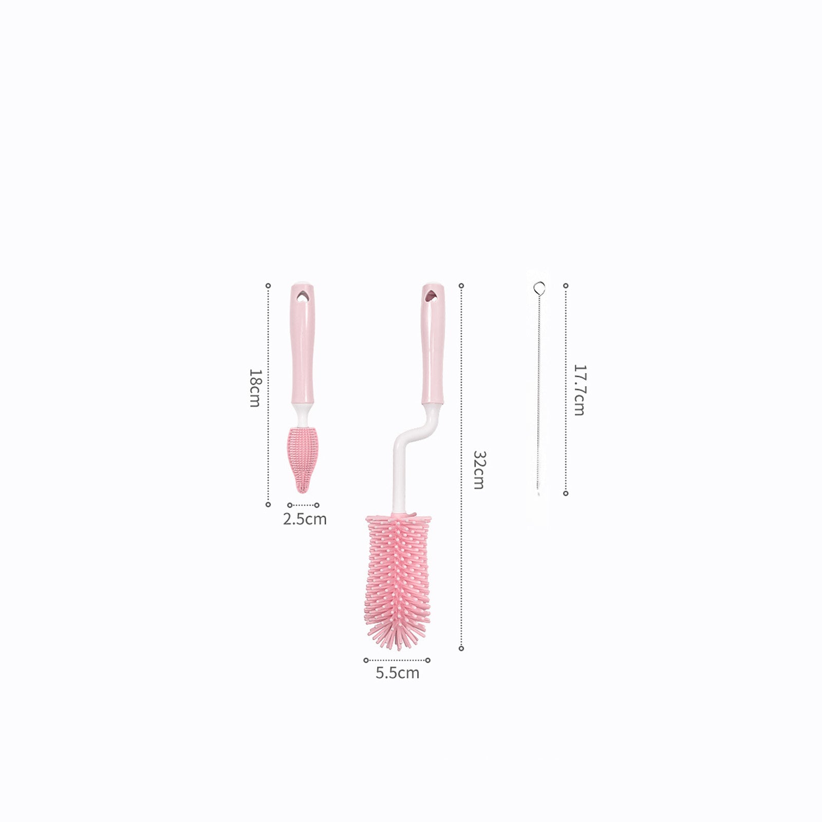 Baby Silicone Baby Bottle Brush Straw Scrubbing Baby Bottle Brush Cleaning 1615511656244