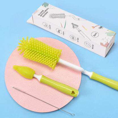 Baby Silicone Baby Bottle Brush Straw Scrubbing Baby Bottle Brush Cleaning 1615511760301
