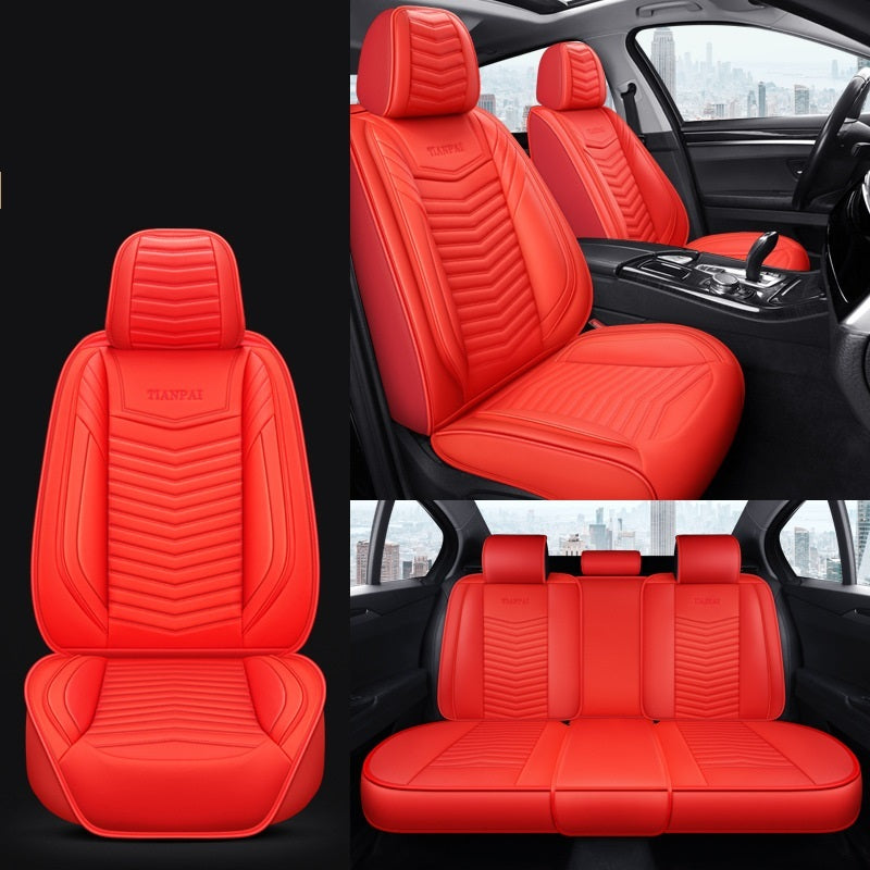 All Seasons Full Surround Seat Cover Leather Seat Cover Net Red Seat Cushion 1615619106229