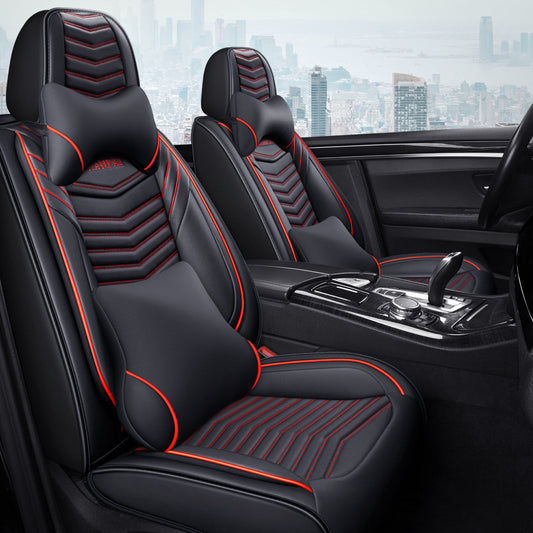 All Seasons Full Surround Seat Cover Leather Seat Cover Net Red Seat Cushion 1615619106238