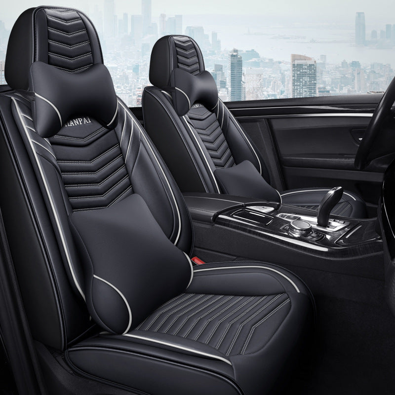 All Seasons Full Surround Seat Cover Leather Seat Cover Net Red Seat Cushion 1615619106245