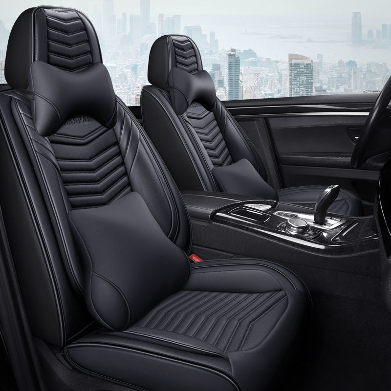 All Seasons Full Surround Seat Cover Leather Seat Cover Net Red Seat Cushion 1615619106545