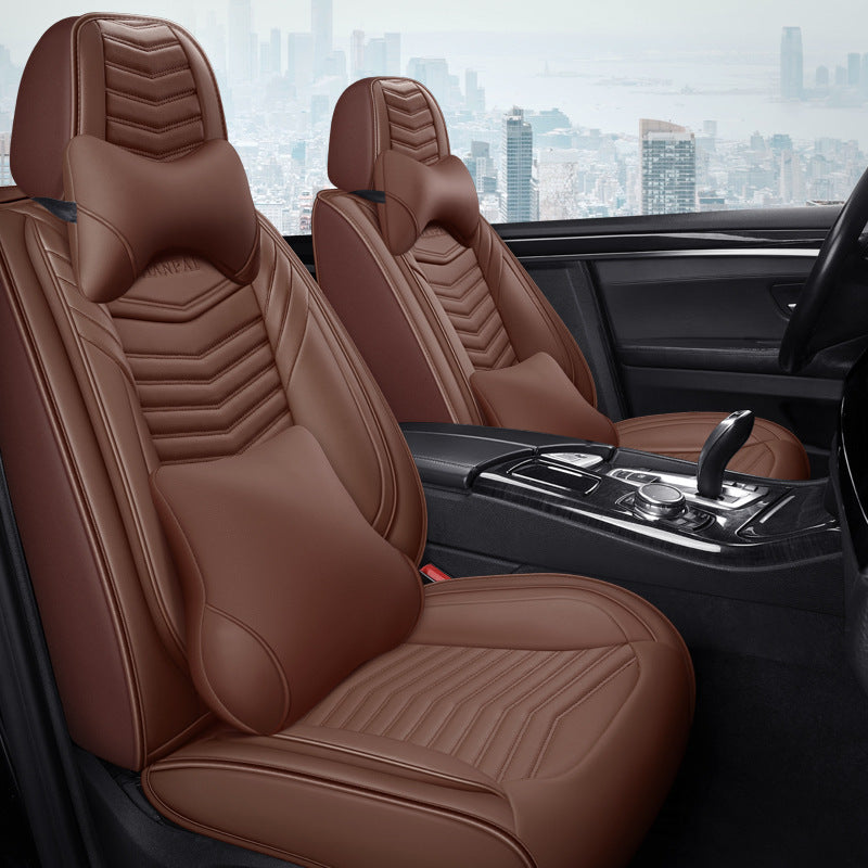All Seasons Full Surround Seat Cover Leather Seat Cover Net Red Seat Cushion 1615619106552