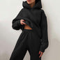 Simple Solid Color Hooded Casual Suit 1615723689305