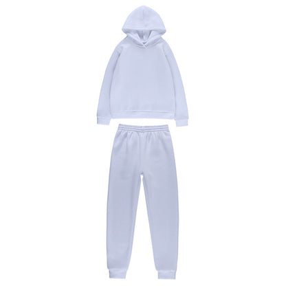 Simple Solid Color Hooded Casual Suit 1615723689322