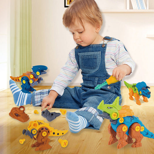 DIY Disassembly Assembly Dinosaur Toy Set Screw Nut Combination Assembling Dinosaur Model 1615780274053