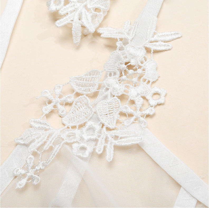 Sexy Lace Lingerie Set Bra High Waist Thong 1615795025662