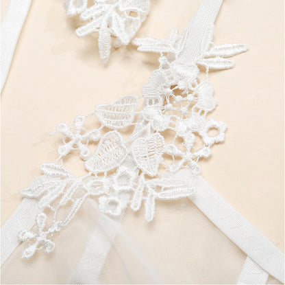 Sexy Lace Lingerie Set Bra High Waist Thong 1615795025662