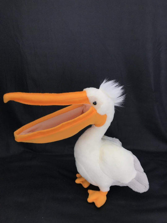 Simulation Long-Beaked Personality Bird Plush Doll Dipping Fish Pelican Plush Toy 1615810973168