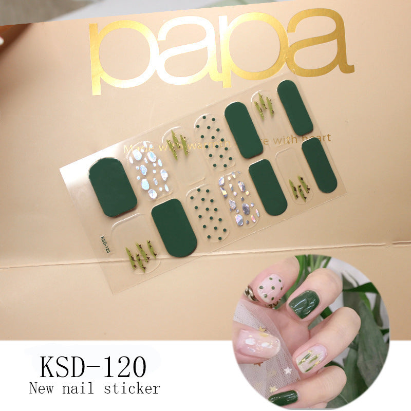 Gradient Nail Sticker 3D Fluorescent Color Nail Polish Film 1615858427261