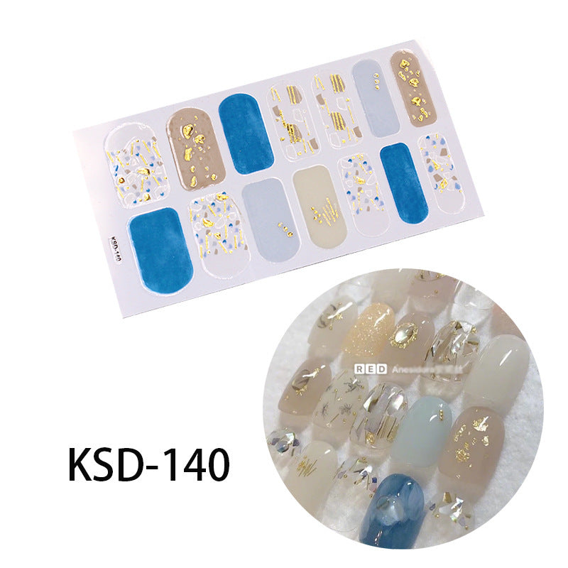 Gradient Nail Sticker 3D Fluorescent Color Nail Polish Film 1615858427535