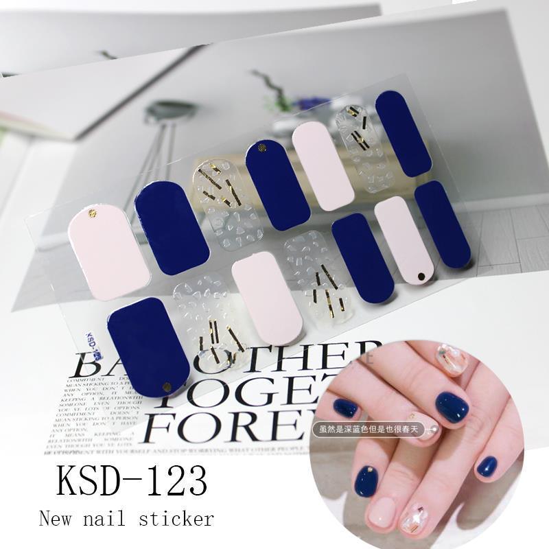 Gradient Nail Sticker 3D Fluorescent Color Nail Polish Film 1615858427547