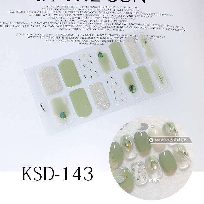 Gradient Nail Sticker 3D Fluorescent Color Nail Polish Film 1615858427551