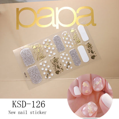 Gradient Nail Sticker 3D Fluorescent Color Nail Polish Film 1615858427553