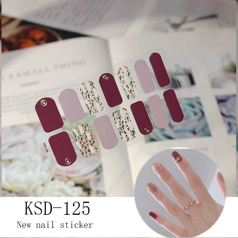 Gradient Nail Sticker 3D Fluorescent Color Nail Polish Film 1615858427825