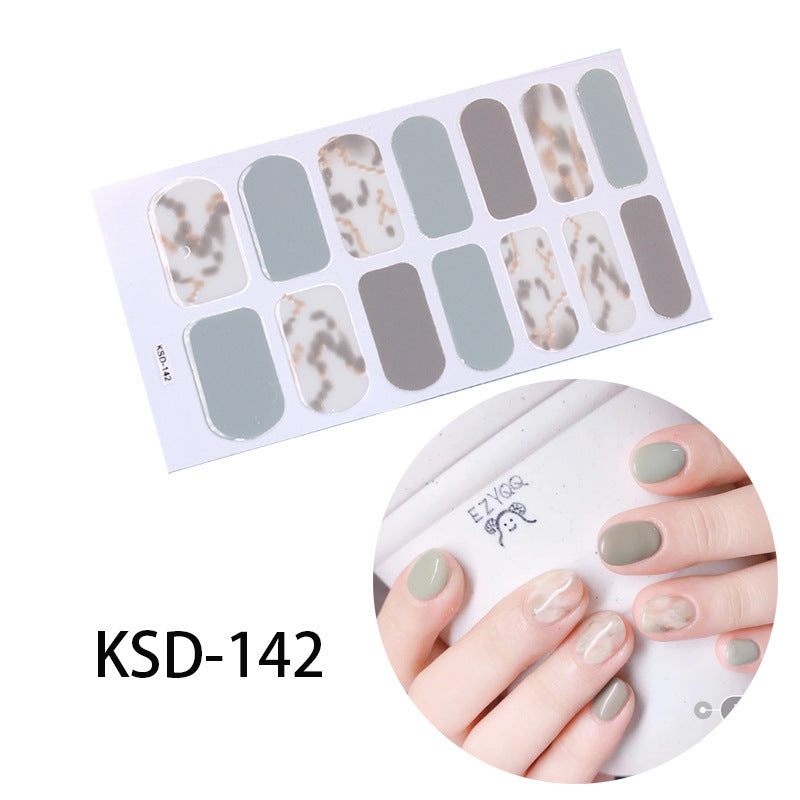 Gradient Nail Sticker 3D Fluorescent Color Nail Polish Film 1615858428111