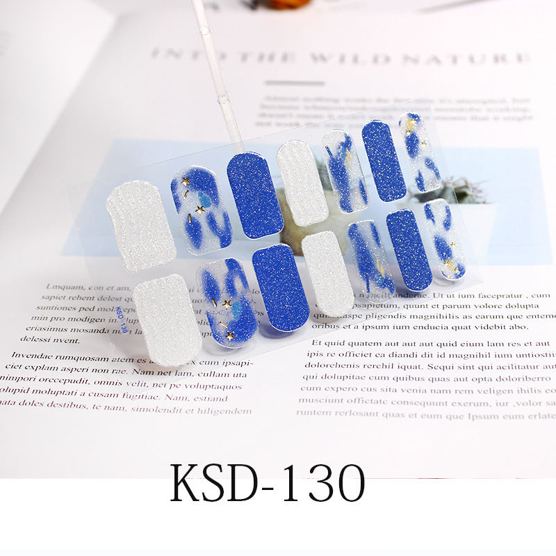 Gradient Nail Sticker 3D Fluorescent Color Nail Polish Film 1615858428129